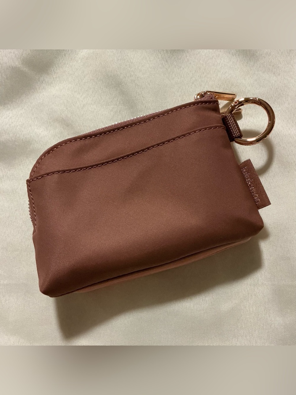 lululemon | Double Zip Clippable Card Pouch Red Clay/Tea Rose NWOT - Picture 3 of 9